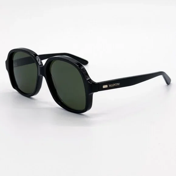NEW VALENTINO SUNGLASSES VLS-177A BLACK GREEN WOMEN EYEWEAR